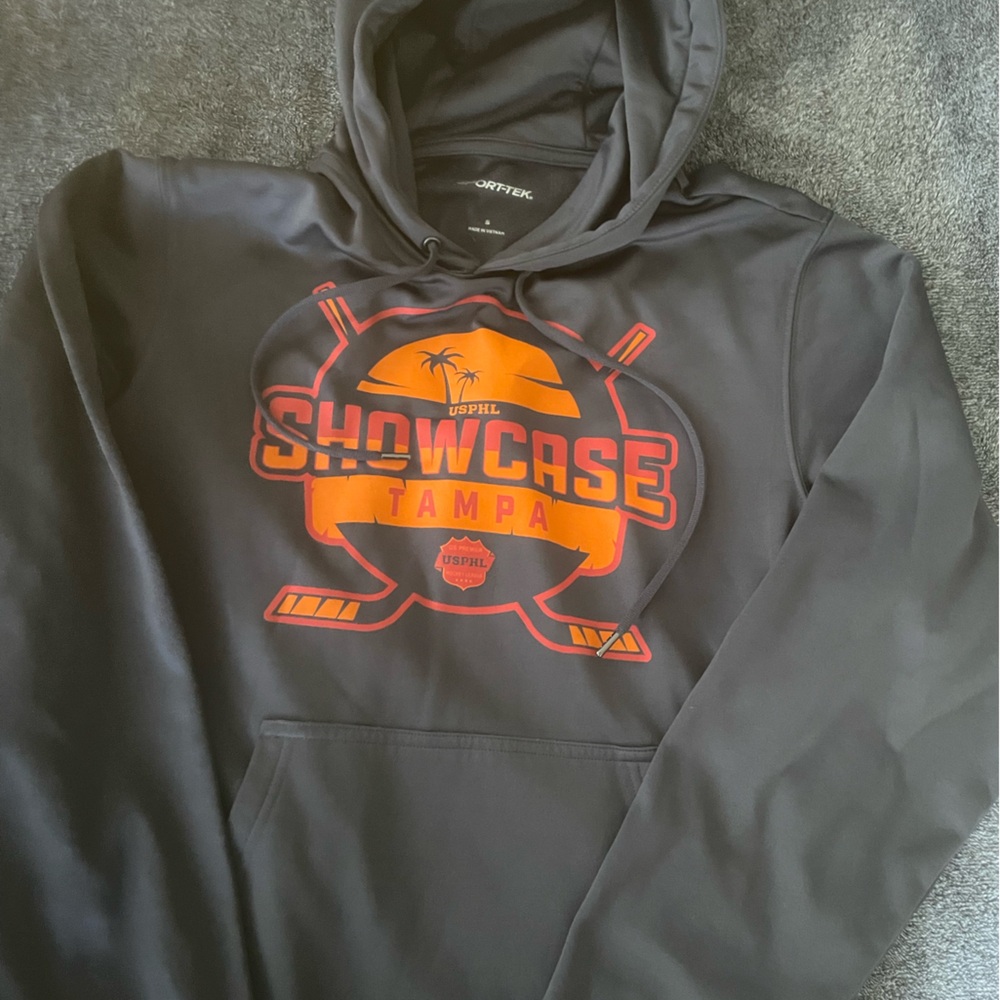 Tampa showcase USPHL Hockey Black and Orange Hoodie